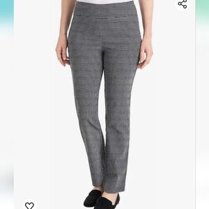 NWT Hilary Radley Straight Fit Plaid Pull On Pants XL